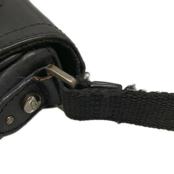 Auth DIOR/ChristianDior Street Chic/Trotter Black Jacquard Leather Shoulder Bag - Picture 13 of 16